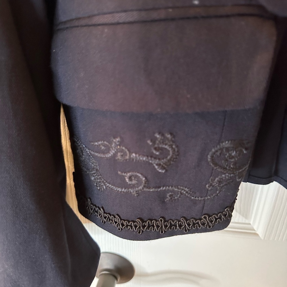 Lane Bryant Black Embroidered Blazer - Picture 2 of 7